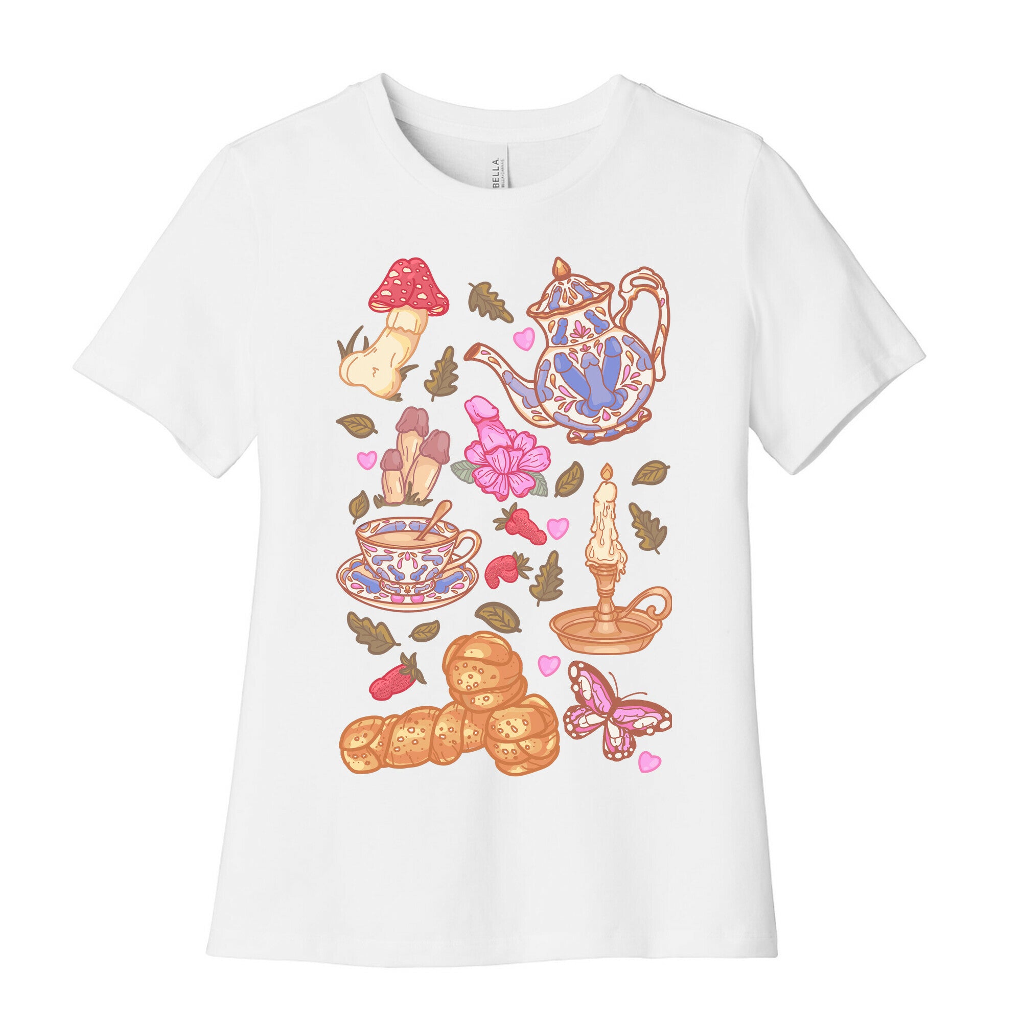 Cottagecore Peens Pattern Women's Cotton Tee